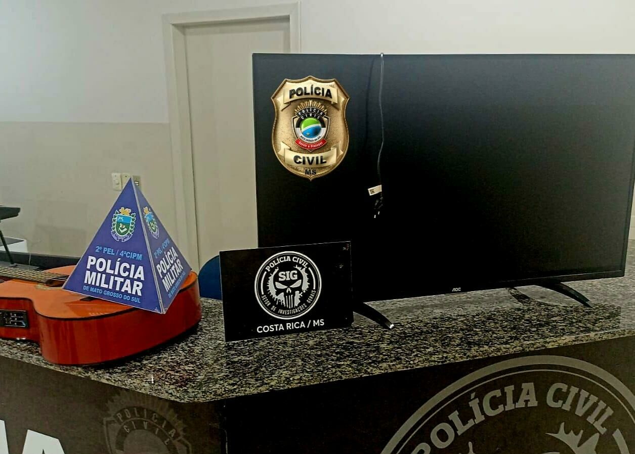 Imagem de compartilhamento para o artigo Morador encontra casa arrombada, chama a polícia e homem é preso por furto em Costa Rica da MS Todo dia